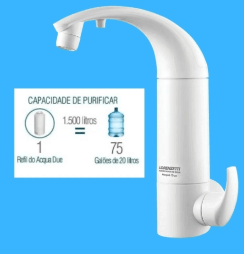 Purificador com Torneira  Acqua Due Branco Parede