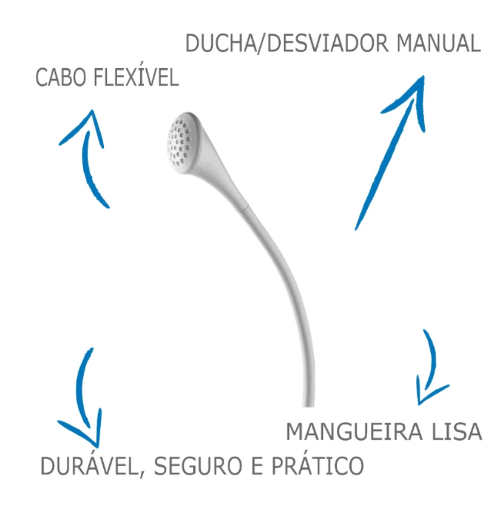 Ducha Manual Com Chuveirinho Futura e Evolution 8010