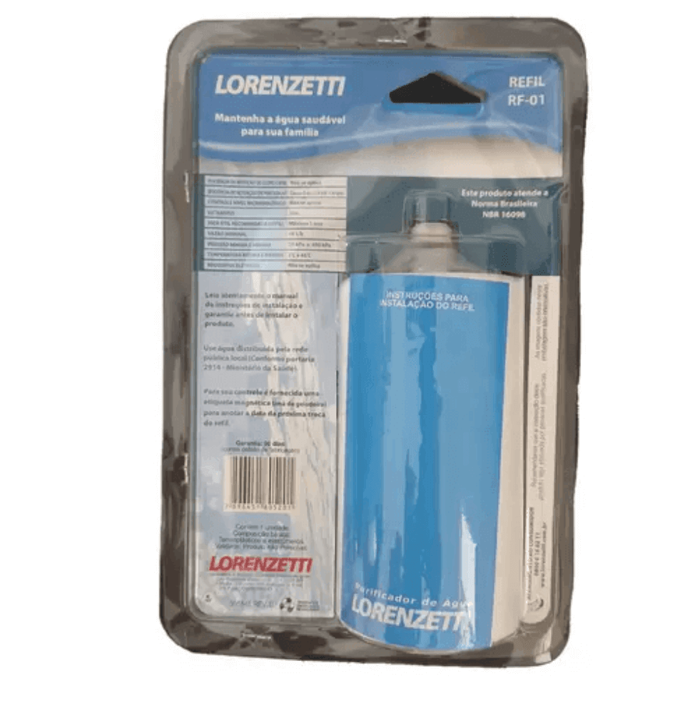 Refil Para Purificador Naturalis Filtragem Polipropileno RF-01  Lorenzetti