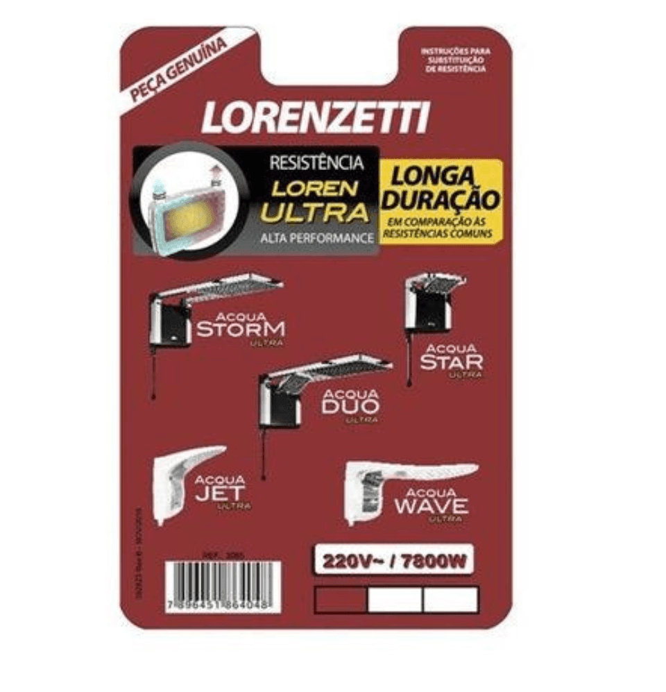 Resistencia Acqua Ultra 220v 7800w -lorenzetti