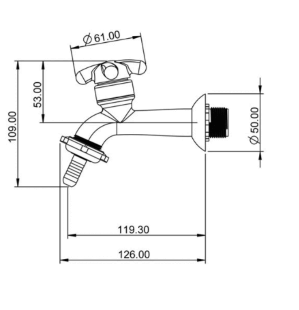 Torneira Abs Jardim Lorenzetti  1/4v 1130 F34 Branca