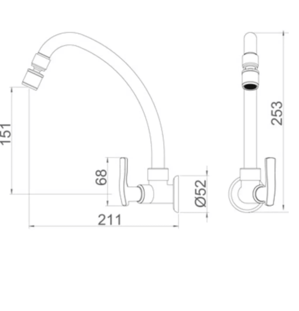 Torneira Cozinha Parede Loren One 1168 C29 Lorenzetti